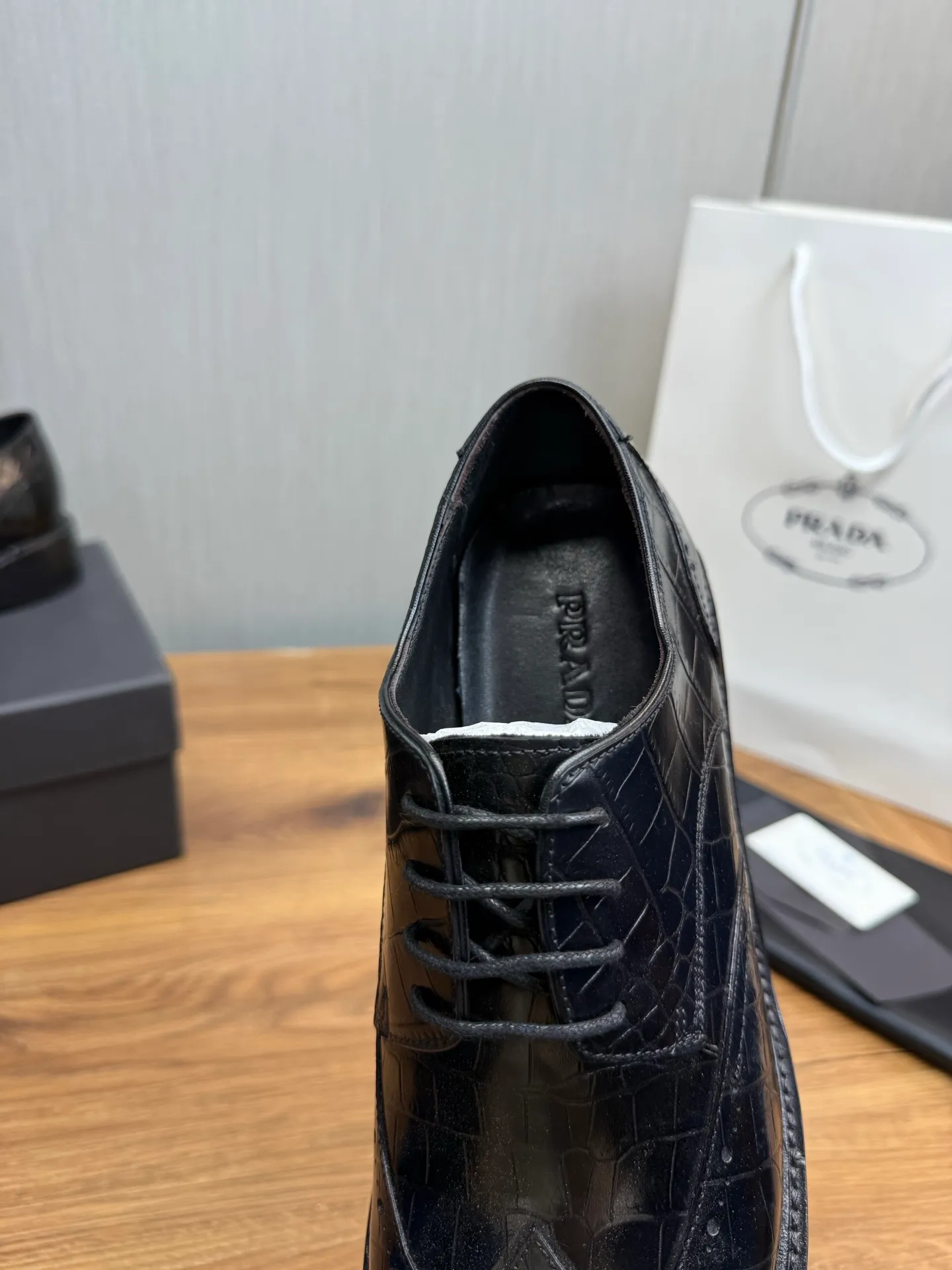 Men's shoes💰760💰 Prada.PRADA men's business casual leather shoes, 1:1 shipment ⬆️Luxurious and noble👞All imported original brand leather materials, just to create a more comfortable wearing experience, upper: original cowhide ➕Imported full cow lining, original genuine leather outsole ✔️36-45 (38.45 non-returnable)